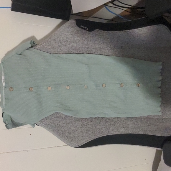 XL Green/teal dress from Ardene's curly fringe at top of collar and bottom. - Picture 5 of 5